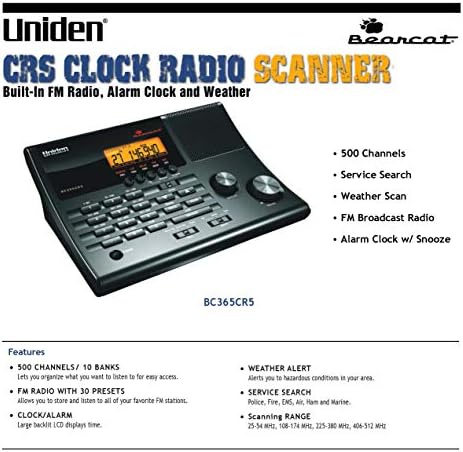 Uniden Bearcat Scanners and Alarm Clock Bundle
