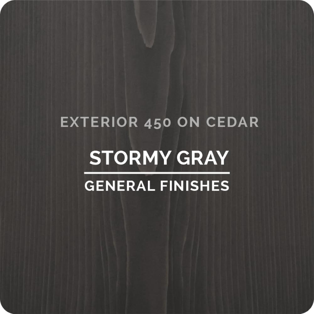 General Finishes Exterior 450 Water Based Wood Stain, 1 Quart, Cedar