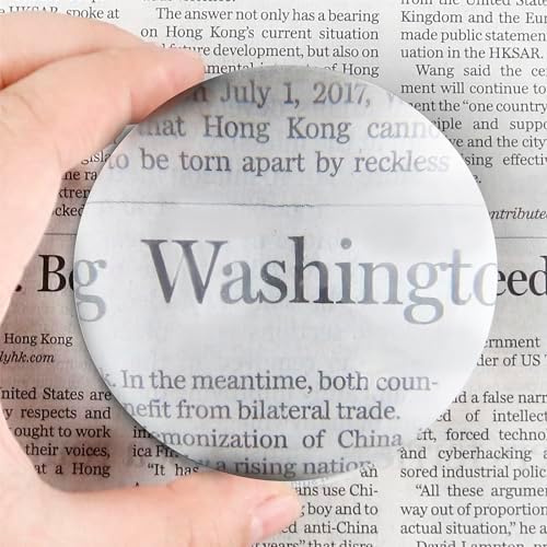 Dandelion 6X Dome/Paperweight Magnifier w/Pouch Table Magnifying | Diameter 2.5 inches,magnifying glass paperweight,reading magnifier for books,Suitable for viewing maps, blueprints