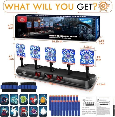 Lehoo Castle Shooting Targets for Nerf Guns, 5 Practice Targets for Kids