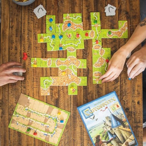 Carcassonne Board Game - Classic Tile Placement Strategy, Medieval Adventure for Adults & Families, Adult Board Games, Family Fun, Kids 8-12
