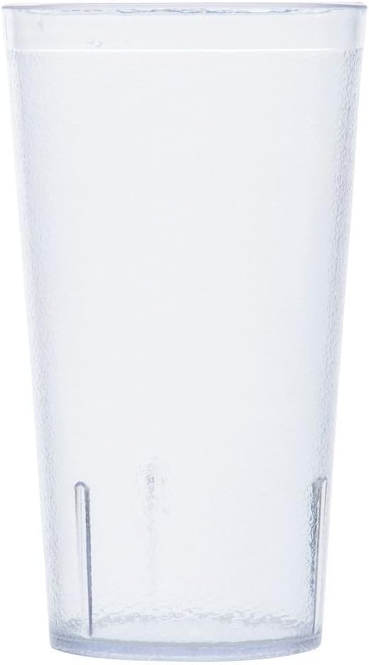 GET 16 oz Clear Plastic Tumbler (Set of 12) | Dishwasher safe, BPA-free, Shatterproof, Stackable, Restaurant service, Great for Water, Juice