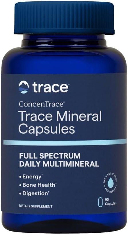 Trace Minerals ConcenTrace Ionic Trace Mineral Tablets, 90 Tablets | 70+ ionic trace minerals, Great Salt Lake sourced, Supports bones, joints