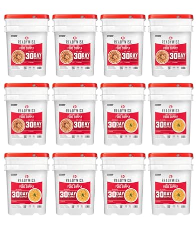 ReadyWise Emergency Food Supply - 72 Hour Survival Kit, 30 Servings of Protein Meals, Freeze Dried Food for Backpacking, Camping Essentials & Disaster Prepping Supplies, up to 25 Year Shelf Life