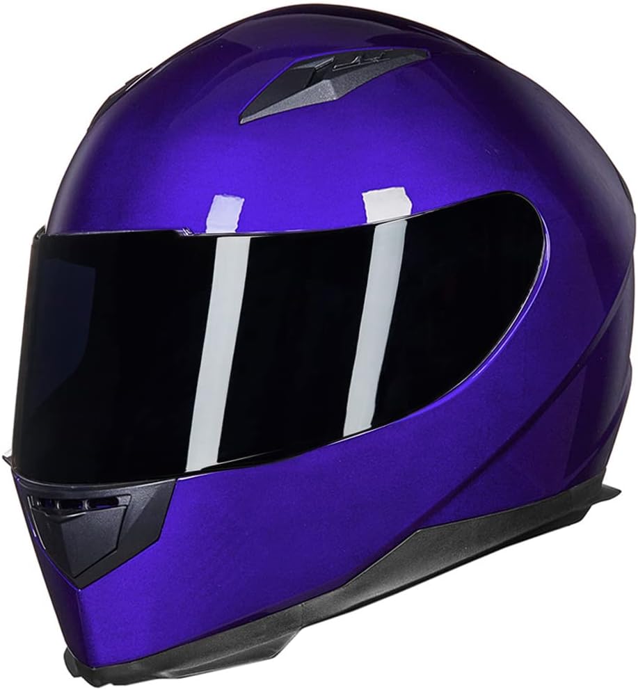 ILM Full Face Motorcycle Street Bike Helmet with Removable Winter Neck Scarf + 2 Visors DOT Model ILM-313