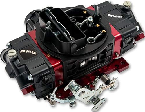 NEW QUICK FUEL TECHNOLOGY BRAWLER STREET CARBURETOR,RED BILLET BLACK FINISH,MECHANICAL SECONDARIES,750 CFM,4150 MODEL,COMPATIBLE WITH GASOLINE