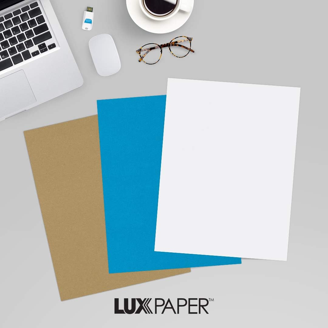 LUXPaper 8.5" x 11" Paper | Letter Size | White | 80lb. Text | 100% Recycled | 50 Qty