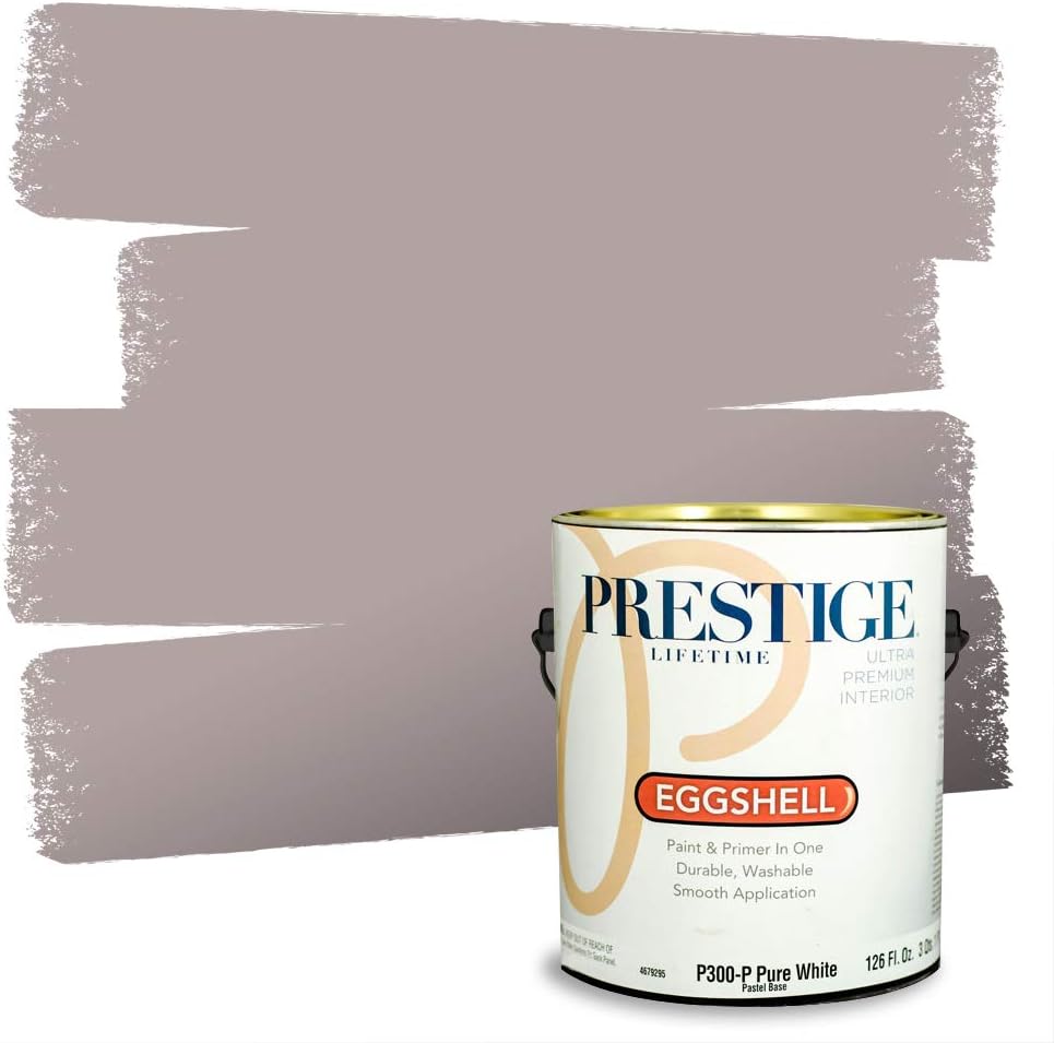 PRESTIGE Paints Exterior Paint and Primer In One, 1-Gallon, Satin, Comparable Match of Sherwin Williams* Socialite*