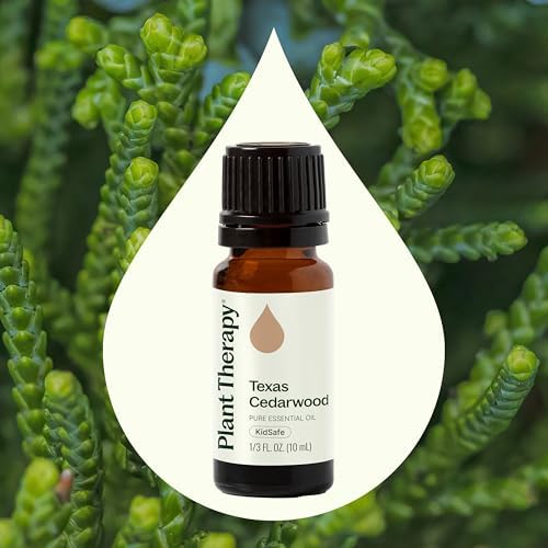 Plant Therapy Texas Cedarwood Essential Oil 10 mL (1/3 oz) 100% Pure, Undiluted, Aromatherapy for Mood Support and Clear Breathing