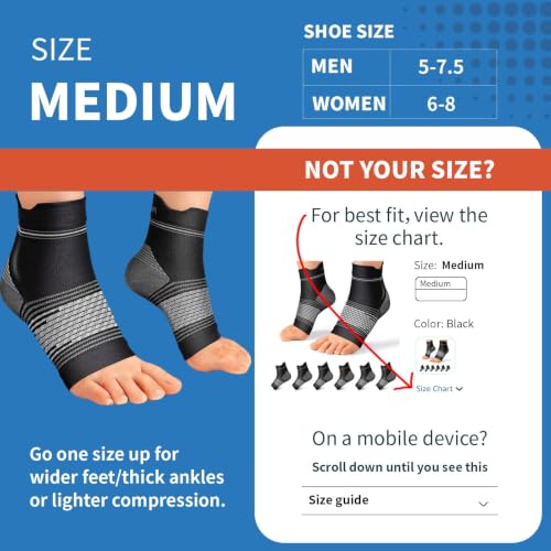 PAPLUS 6 Pairs Plantar Fasciitis Socks, Compression Socks with Arch Support