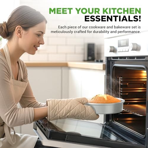 NutriChef 20-Piece Pots and Pans Set Non Stick – Induction Cookware Set, PFAS-Free Nonstick Cookware for All Cooktops