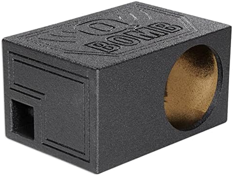 Rockville RQB10 Single 10" Vented Ported Subwoofer Sub Box Enclosure | 1.4 Cu Ft Air Space, Side Ported, 3/4" MDF, Bed Liner Finish, 39Hz Tuning