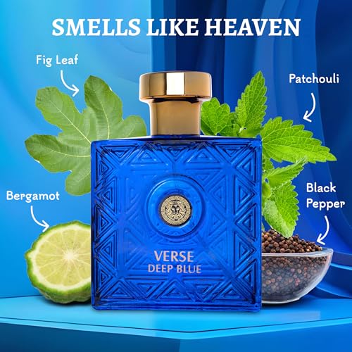 NovoGlow Verse Deep Blue, Eau de Parfum Spray Perfume, Fragrance For Men- Daywear