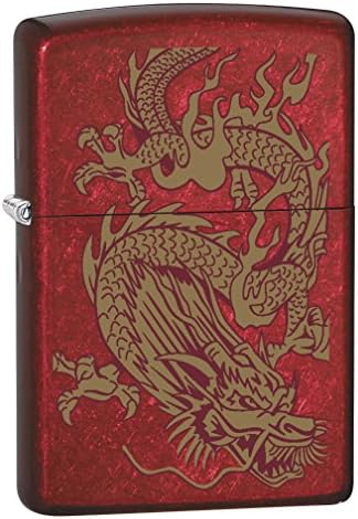 Zippo Lighter: Golden Dragon - Candy Apple Red 79095
