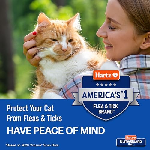 Hartz UltraGuard Pro Topical Flea & Tick Prevention for Cats & Kittens, Over 5 lbs 6 Monthly Treatments