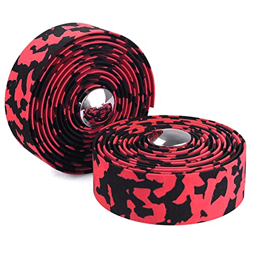 KINGOU White & Blue Camouflage EVA Road Bike Handlebar Tape Cycling Bar Tapes - 2PCS Per Set