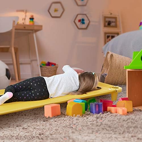 Acrimet Toddler Cot Bed for Kids, Travel, Day Care, 52" x 21" Yellow 1 Pack