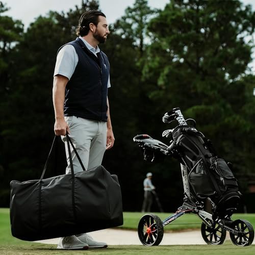 Golf Push Cart Bag, Heavy-Duty Push Carts Carrying Storage Bag