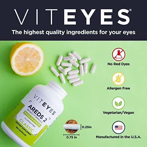 Viteyes AREDS 2 Capsules and Multivitamin AREDS 2 Companion, Single Daily Dose Eye Vitamins, 3 Month Supply