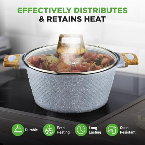 NutriChef 14-Piece Pots and Pans Set Non Stick – Induction Cookware Set, PFAS-Free Nonstick Cookware for All Cooktops, Includes Kitchen Utensils