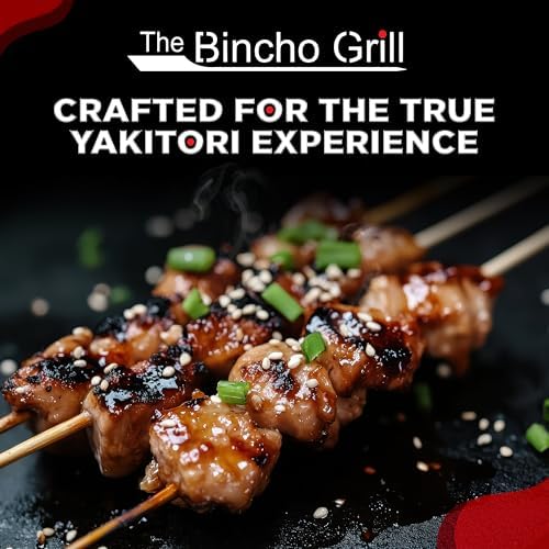 The Bincho Grill 16" Mini Yakitori Grill – Stainless Steel Mini Tabletop Charcoal BBQ with Charcoal Box