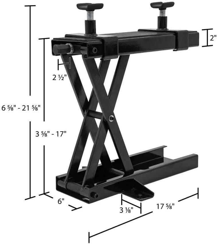 Black Widow Steel Motorcycle Jack, 1,100 lb, Dirt Bike Lift