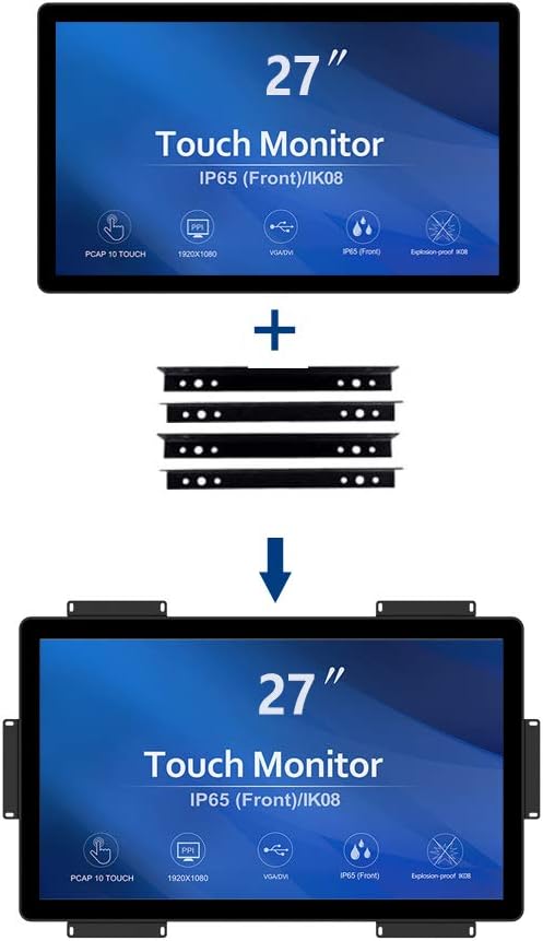 GreenTouch 18.5 Industrial Touch Monitor Open Frame, HDMI/VGA/DVI Interface, Muliti Touch Capacitive Touch Screen Technology