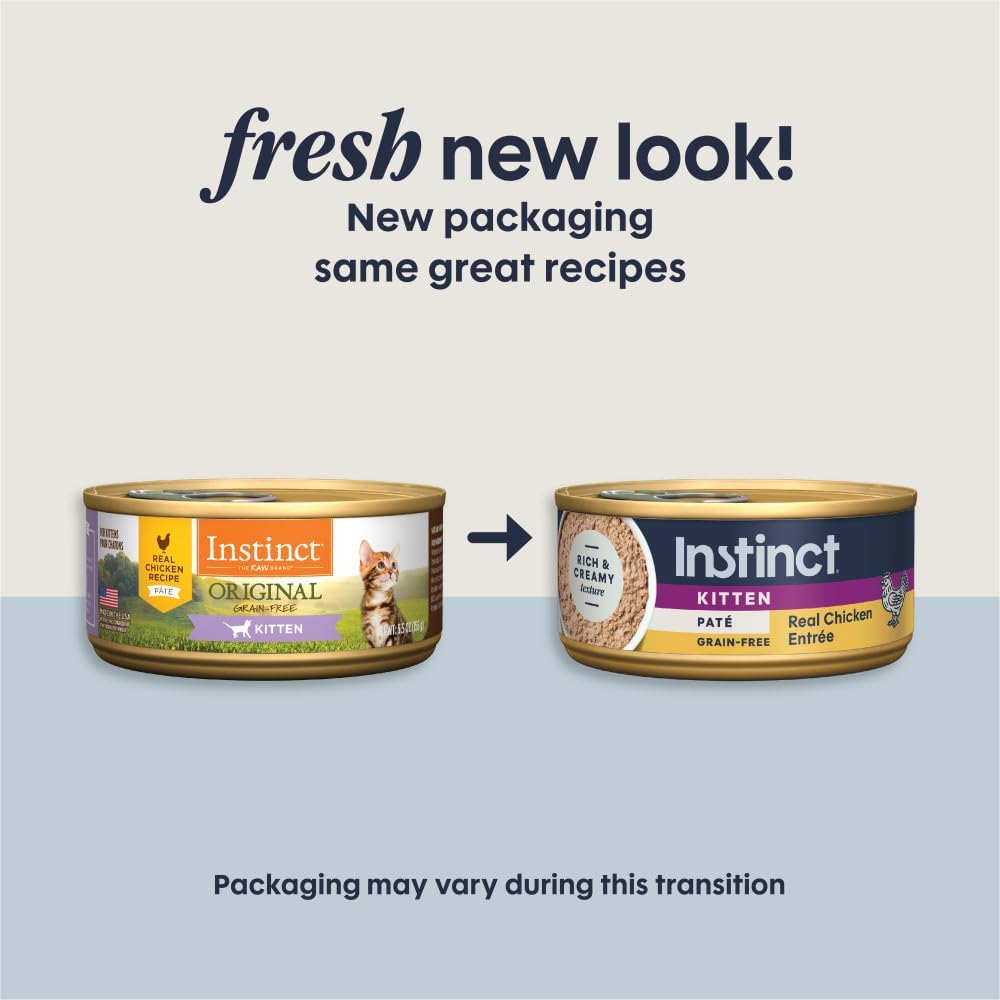 Instinct Original Grain Free Real Rabbit Recipe Natural Wet Canned Cat Food, 3 oz. Cans (Case of 24) | Rich & creamy pate texture, high protein, real rabbit, whole-food ingredients, grain-free, hydration support
