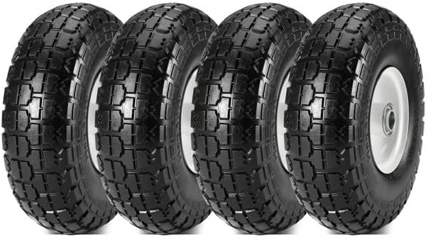 10" Air Tires for Garden Including Cart- Industrial Grade - 600 LB Capacity- 4 Pack