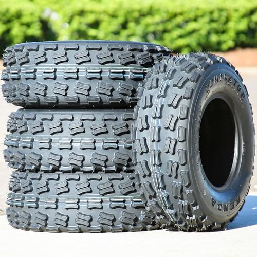 Kenda Dominator K300 ATV Tire - 22X8-10 | ATV & UTV All Terrain All Season Traction 31F Rated 4 Ply Bias Construction Black Sidewall Tire