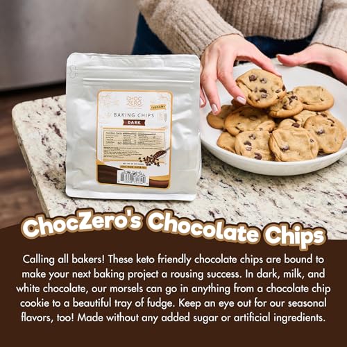 ChocZero Sugar Free Chocolate Chips, Milk Chocolate, 20 oz Bag