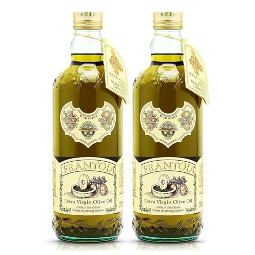 Frantoia Extra Virgin Olive Oil, 33.8 fl oz (1 Liter) – Award-Winning Sicilian EVOO Made from Biancolilla