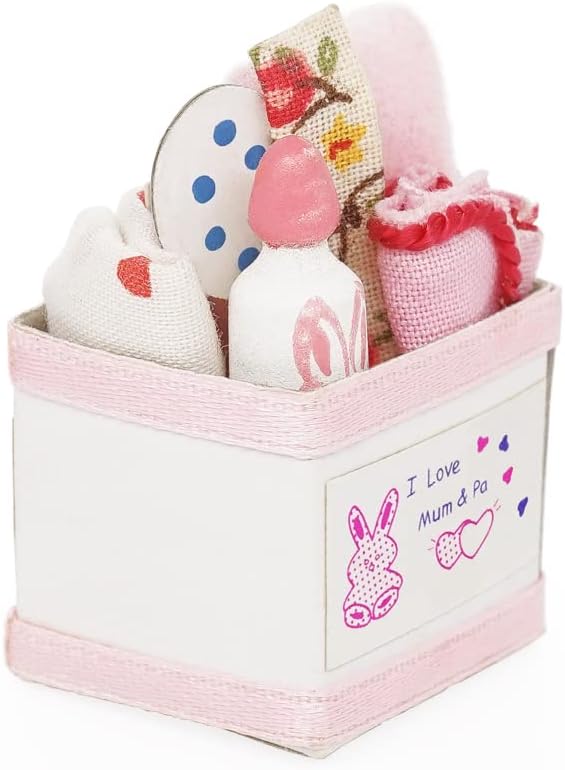 Odoria Miniature Clutter Box Dollhouse: 1/12 Scale Nursery Accessories for Craft Model DIY