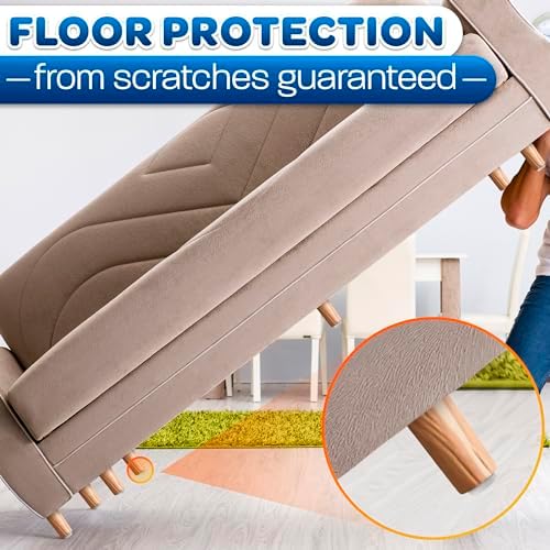 100 Pcs Nail in Furniture Glides, 0.8"x0.7" (20.3 x 17.8mm), Nylon (White) | Furniture Feet for Hardwood Floor, Steel Nail Hold Stays Put
