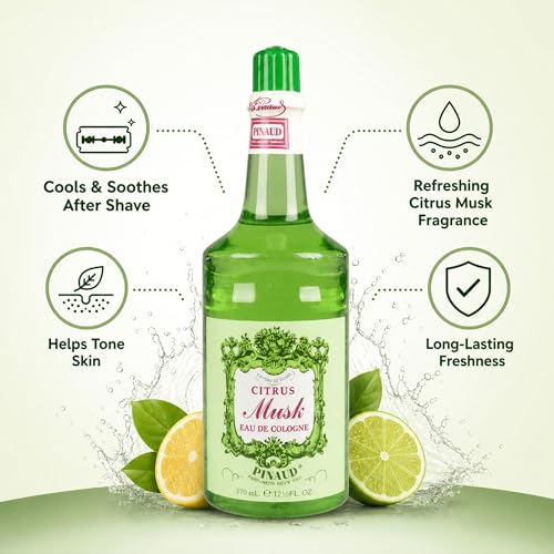 Clubman Pinaud Citrus Musk Cologne, Cools and Tones Skin After Shaving, 12.5 oz