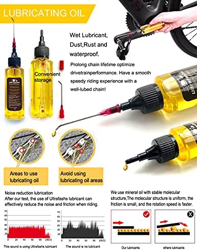 Bike Cleaning Kit - Complete Bicycle Maintenance Set with Degreaser, Lubricant, Chain Scrubber & Brushes for Mountain, Road, MTB, E-bikes