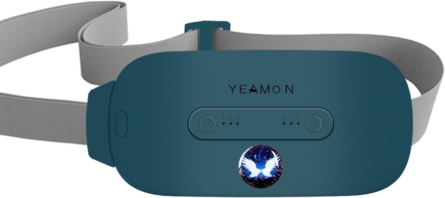 Portable Cordless Heating Pad, Electric Waist Belt Device, Fast Heating Pad with 3 Heat Levels and 3 Massage Modes, Back or Belly Heating Pad