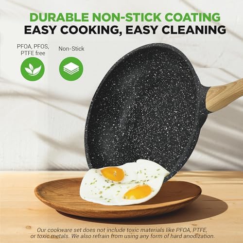 NutriChef 14-Piece Pots and Pans Set Non Stick – Induction Cookware Set, PFAS-Free Nonstick Cookware for All Cooktops, Includes Kitchen Utensils