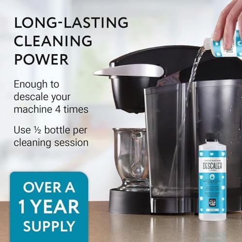 IMPRESA Coffee Machine Descaler (2 Uses Per Bottle) - Made in the USA - Universal Descaling Solution, Compatible with Nespresso, Delonghi and All Single Use Coffee and Espresso Machines