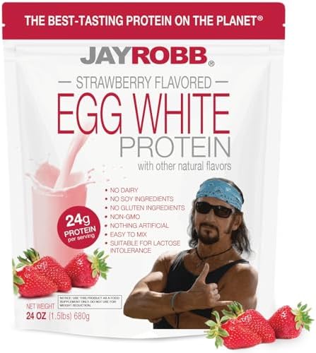 JAYROBB Vanilla Egg White Protein 24 oz, 1.5 Pound Bag