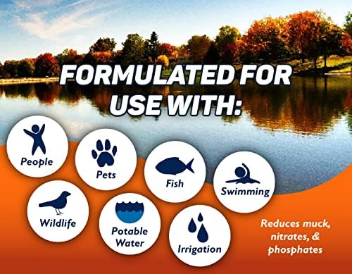 Crystal Blue Natural Pond Cleaner - Muck and Sludge Remover, Safe for Koi - 1 Gallon