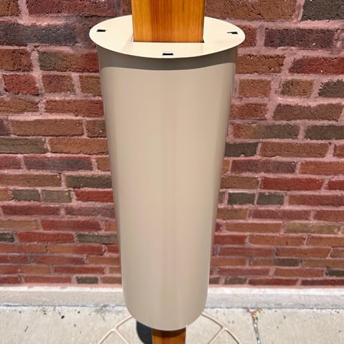 Post Mounted Squirrel Baffle, Tan, 8" Dia.