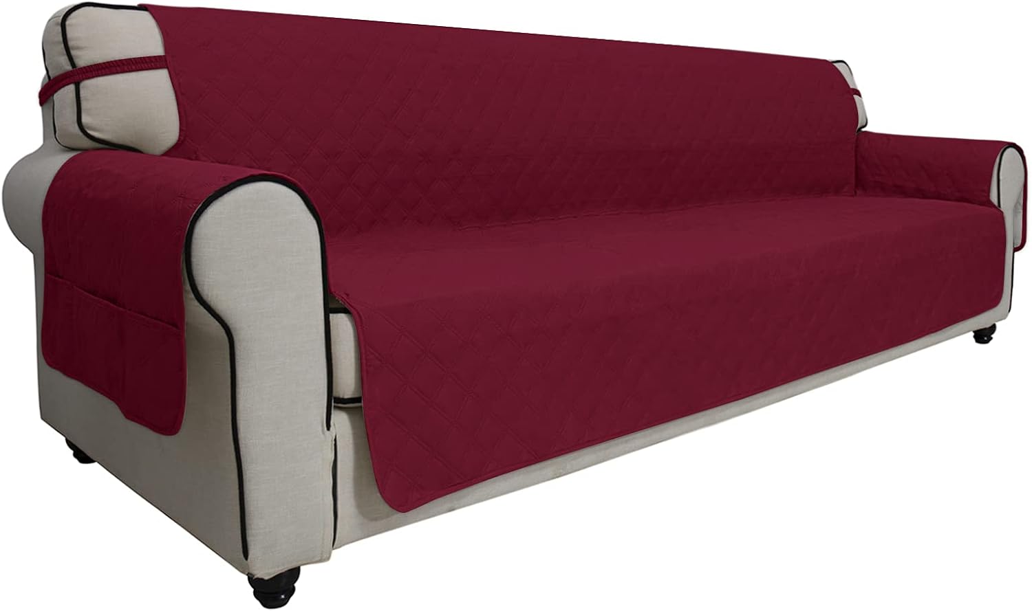Easy-Going Waterproof Non-Slip Couch Cover, Small Recliner, Chocolate