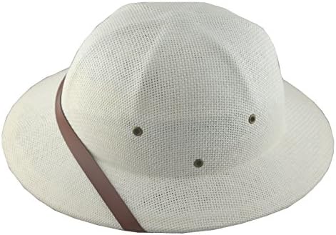 MM Summer 100% Straw Pith Helmet Postman Hat White
