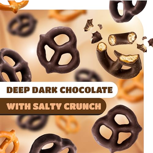 Dark Chocolate Covered Pretzels - 5 Lb Pack | Sweet & Salty Snack