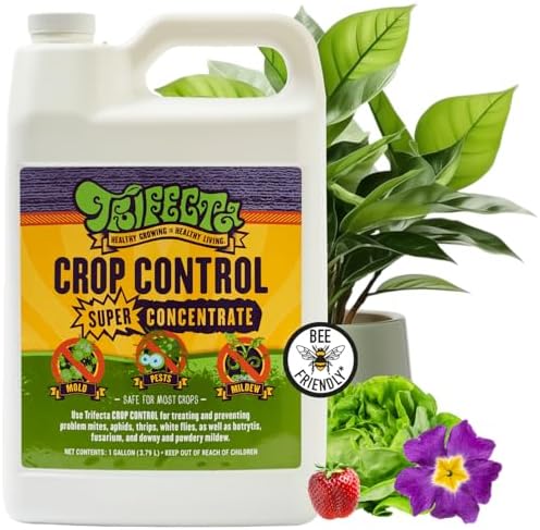 Trifecta Crop Control Super Concentrate | 4 oz | All-in-One Pesticide, Fungicide, Miticide And Insecticide | For Spider Mites, Mildew, Mold And Botrytis