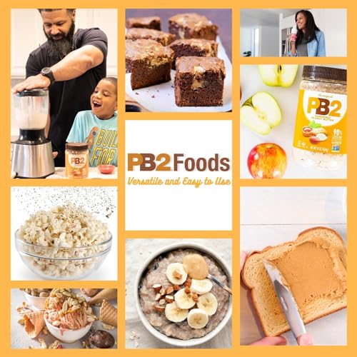 PB2 Powdered Peanut Butter Bundle - Original PB2 and Cocoa PB2 Peanut Butter Powder (Two 16oz Jars)