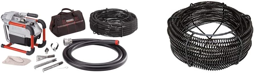 RIDGID 66497 K-60SP-SE Sectional Machine, Sectional Sewer Machine with A-61 Auger Tool Kit and A-62 Drain Cable Kit, Drain Cleaner Machine