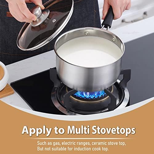 P&P CHEF 1 Quart Sauce Pan With Lid, Small Pot Saucepan, 1 Pc