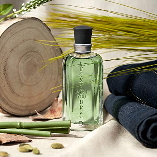 Lucky Brand Lucky You Eau de Toilette for Men, 3.4 fl oz | Men's fresh eau de toilette. Cologne with notes of tamarind, bamboo stems, and cardamom.